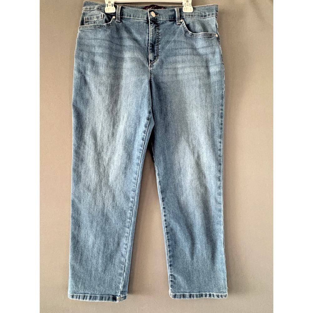 Gloria Vanderbilt Amanda Jeans Women's 16 Short Blue Stretch Denim Slimming